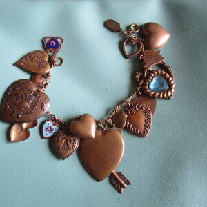 Vintage Pididdly Links Kingston N.Y Charm Bracelet Brass Rare